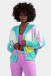 Colorful oversized cotton cardigan F1645 mint