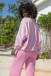 Colorful oversized cotton cardigan F1645 babypink