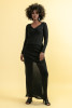 Elegant, very delicate set of skirt and blouse F1675 black