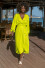 Wrap-style midi dress with a belt F1687 lime