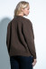 Classic, simple woolen cardigan buttoned with buttons F1710 espresso