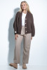 Oversized cardigan with a button fastening F1705 espresso