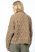 Classic Buttoned Cardigan with Cable Knit Pattern F1726 carmel