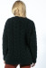 Warm sweater with a cable knit neckline F1747 black