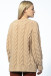 Warm sweater with a cable knit neckline F1747 carmel