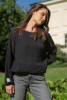 Classic sweater made from baby alpaca wool F1731 black