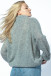 SEAMLESS OVERSIZED SWEATER WITH TURTLENECK AND ROLLED CUFFS MADE FROM ALPACA WOOL F1750 grey