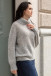 SEAMLESS OVERSIZED SWEATER WITH TURTLENECK AND ROLLED CUFFS MADE FROM ALPACA WOOL F1750 grey