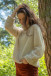 SEAMLESS OVERSIZED SWEATER WITH TURTLENECK AND ROLLED CUFFS MADE FROM ALPACA WOOL F1750 beige