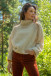 SEAMLESS OVERSIZED SWEATER WITH TURTLENECK AND ROLLED CUFFS MADE FROM ALPACA WOOL F1750 beige