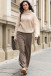 SEAMLESS OVERSIZED SWEATER WITH TURTLENECK AND ROLLED CUFFS MADE FROM ALPACA WOOL F1750 beige