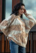 Warm, colorful cable-knit sweater F1752 carmel