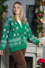 Cardigan featuring penguin pattern style F1795 green